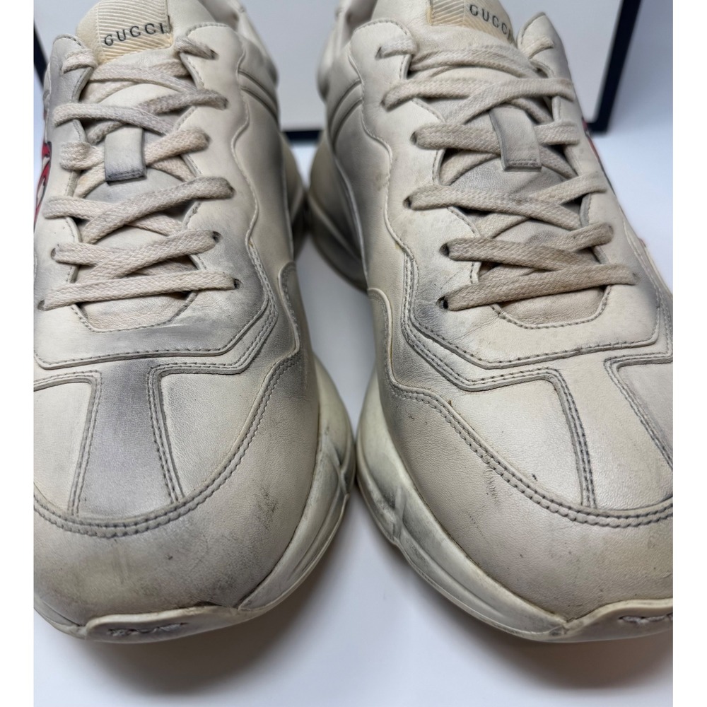 Gucci Rhyton Lips Leather Sneaker Size 10.5 US 9.5 Gucci - Picture 7 of 10